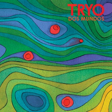 diseño carátula disco "dos mundos"del grupo de rock TRYO 2002