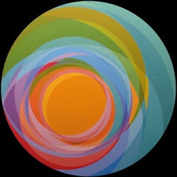 oil on linen mounted on board 142 cms diameter 2010